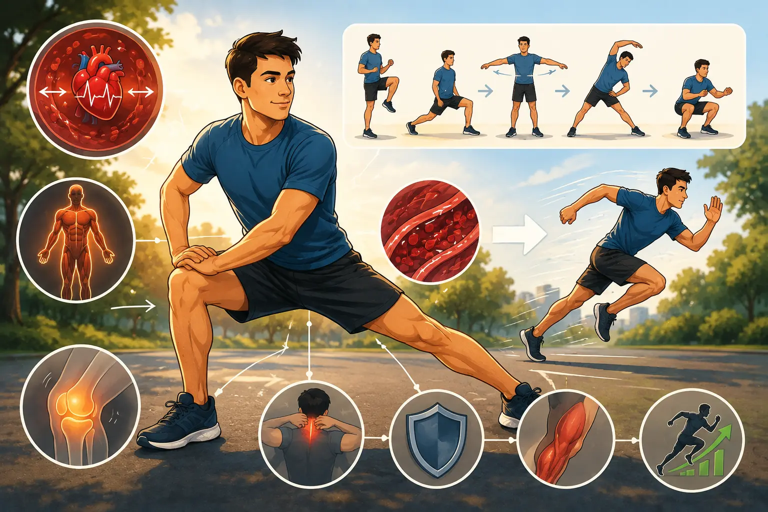 Ilustración relacionada con por qué calentar antes de entrenar