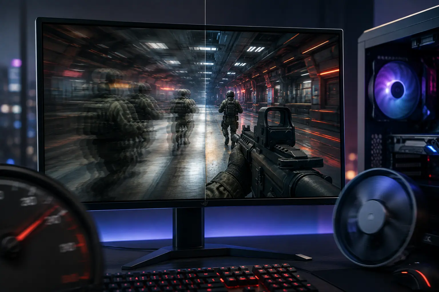 Ilustración relacionada con FPS y Hz